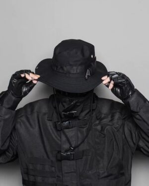 Black Techwear Boonie Hat