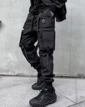 Black Techwear Cargo Pants