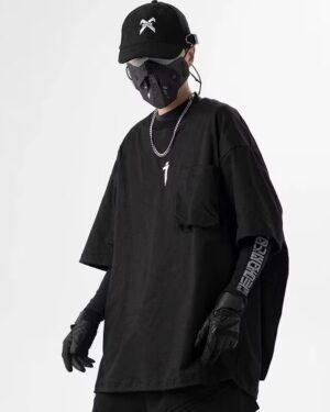 Tech Wear T-Shirt With Cape